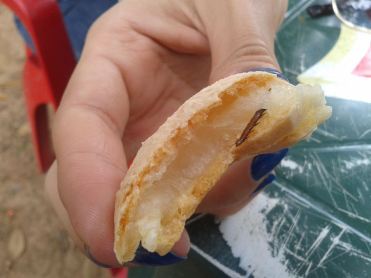 Perna de uma barata foi encontrada no pão de queijo, diz estudante - Imagem: Reprodução/Facebook